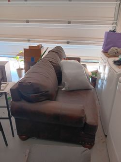 Brown couches