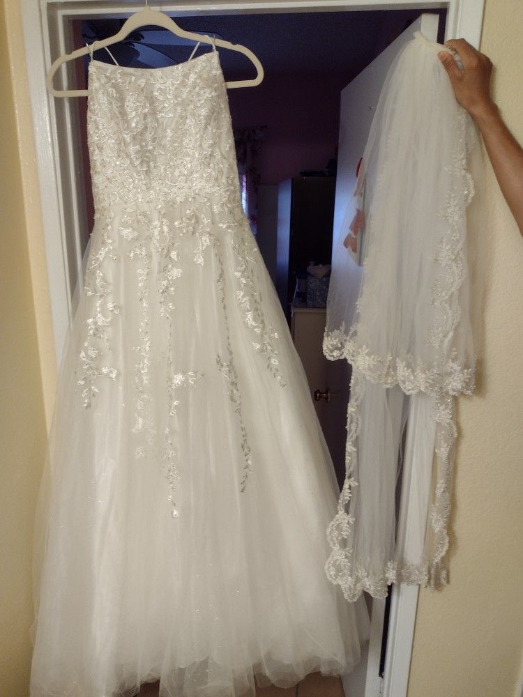 Vestido De Novia Con Velo