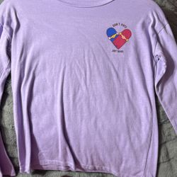 Purple- Lavender Color Long Sleeve Shirt * Youth 14*