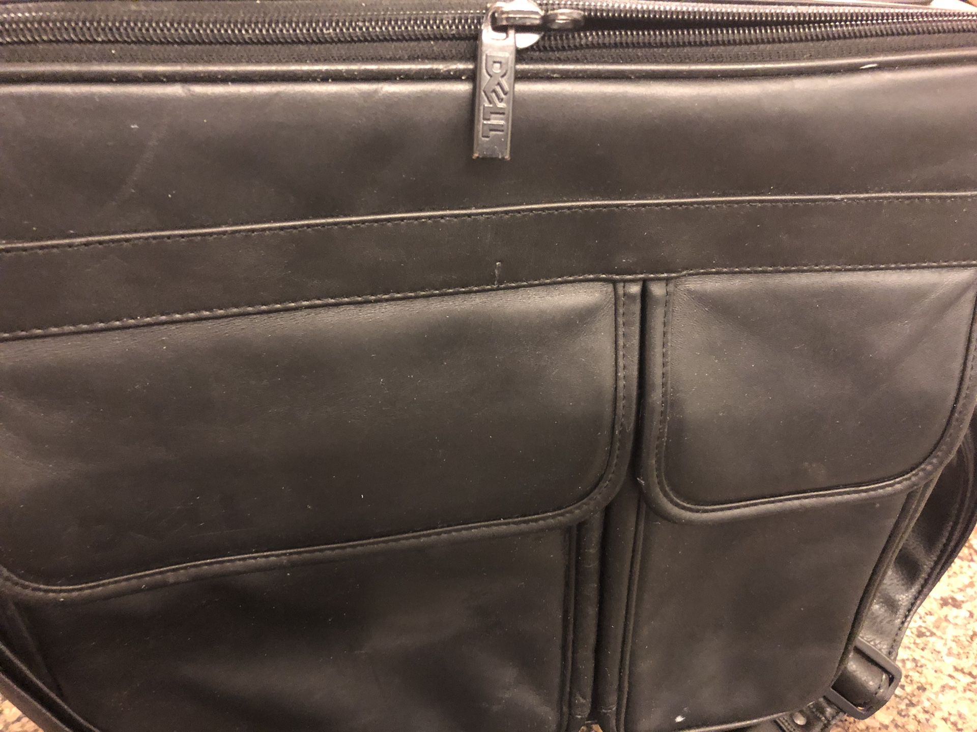 DELL LEATHER LAPTOP BRIEFCASE