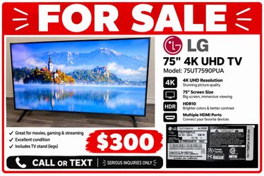 75 inch LG TV