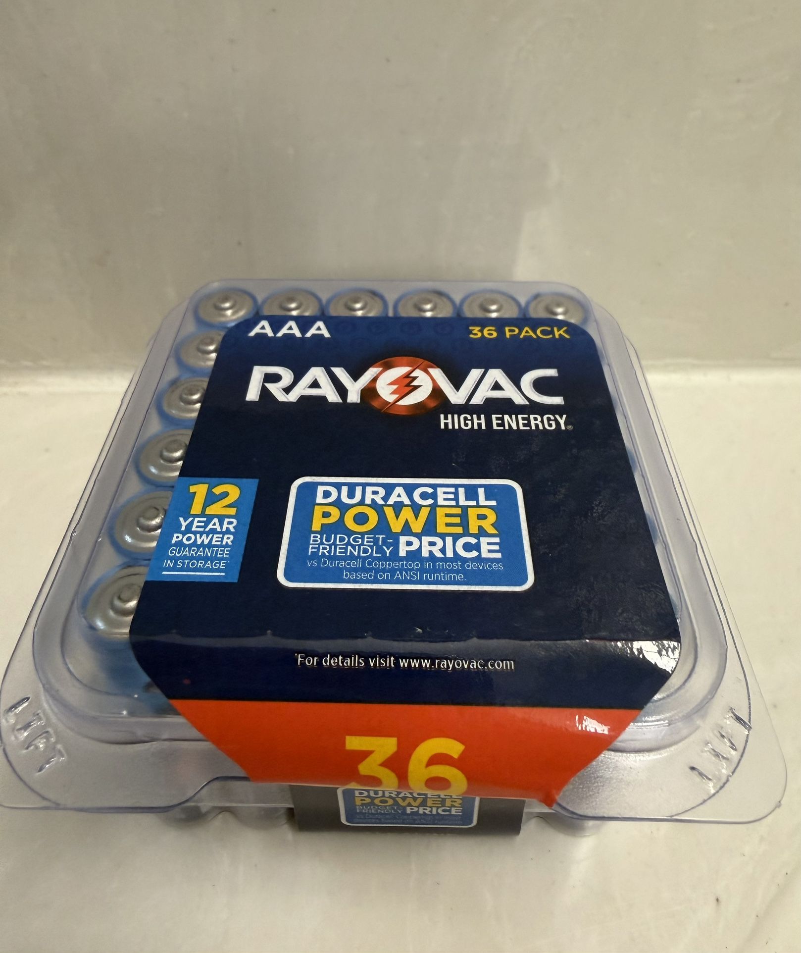 Rayovac AAA Batteries 36-Pack New