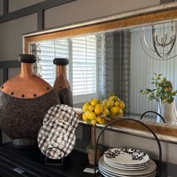 Mirror And Ceramic Studded Pot