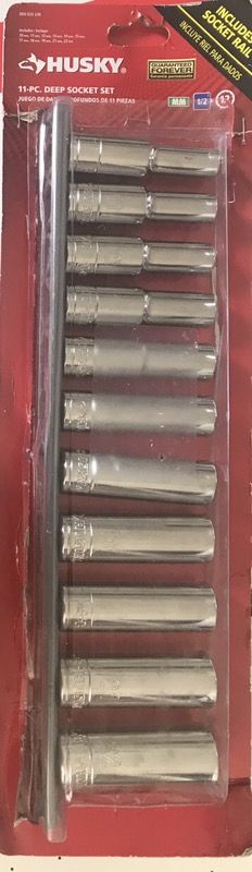Husky 11-pc deep socket set 1/2 in