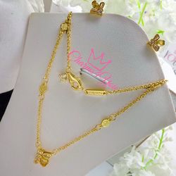 Pandora necklace and earrings set.