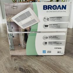 Broan Ultra Quiet Humidity Sensing Bath Ventilation Fan with LED Light( Brand New) $85 