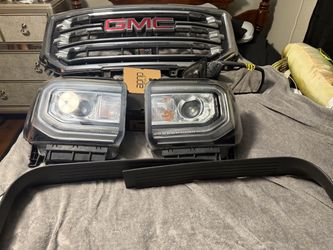 Gmc sierra 16-18 headlights and grill