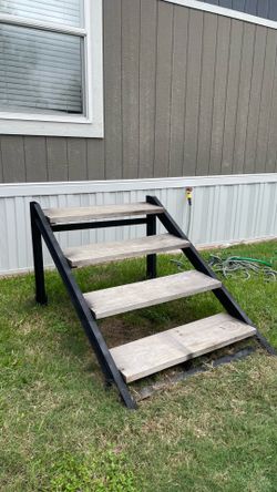 Heavy-Duty Metal Stairs – 40” Wide, 4 Steps, Custom Built
