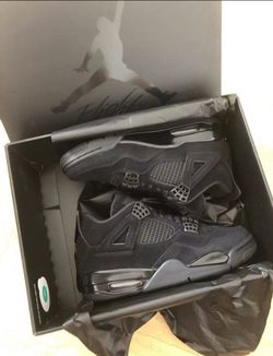 jordan black at retro 4 size 12