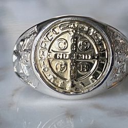 Man ring silver 925 and gold 10k size 9, 9.5, 10, 10.5, 11, 11.5 ,12, 12.5 13, men rings Silver 925 Sterling with 10k-Gold-Laminated Parts
