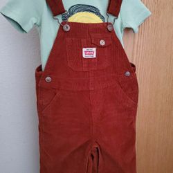 Levi's Corduroy Overals & Bodysuit -12-18M