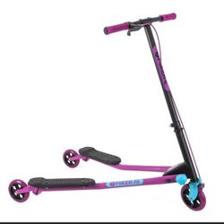 THE ORIGINAL Y FLIKER Kids Kick Scooter Purple Excellent Condition 