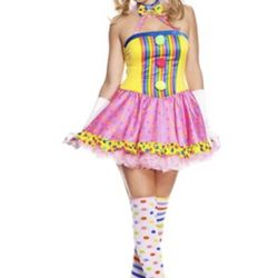 Women’s Plus Size Clown Costume 