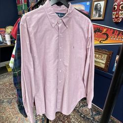 (XL)25x31 Pink Ralph Lauren Button Up Shirt