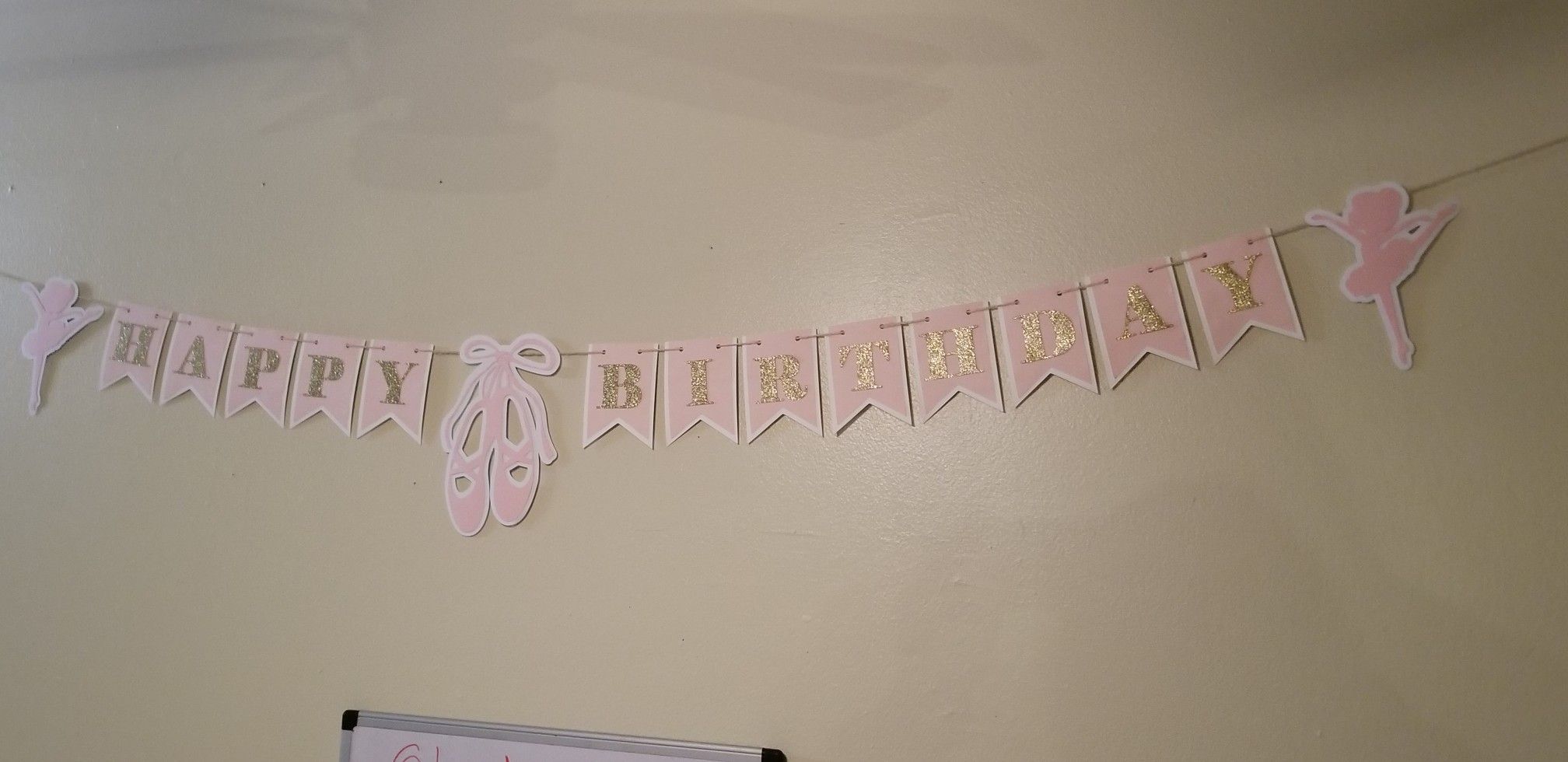Happy birthday banner- ballerina