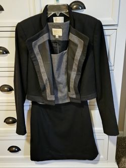 Vintage Alberto Makali Ladies Worsted Wool 3-piece Suit Ensemble. Size 4