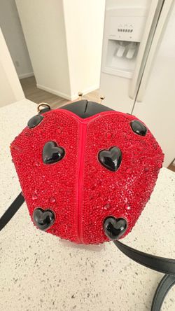 Betsy Johnson Lady Bug rhinestone purse