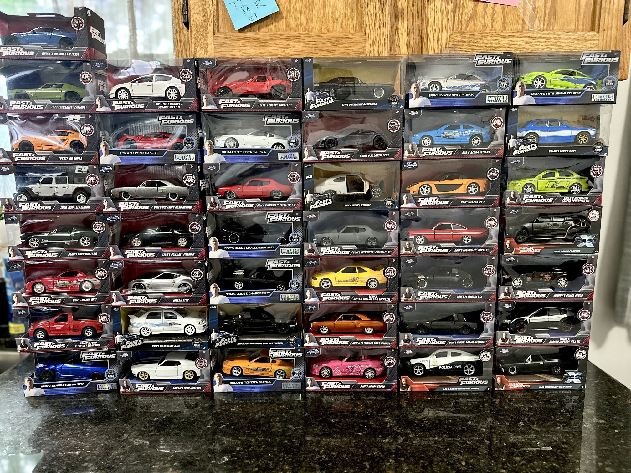 Jada Fast And The Furious Diecast Cars.  43 Pcs 