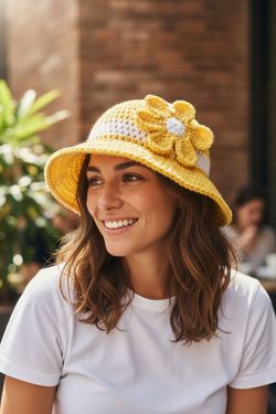 Handmade Crochet Bucket Hat 