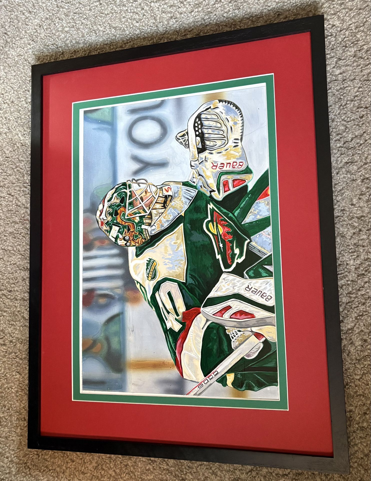 Devan Dubnyk Minnesota Wild painting