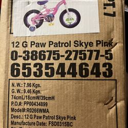 Huffy 12" Paw Patrol Kids' Bike, Fits Riders 3'1" - 3'5", Pink, Child, Girl's