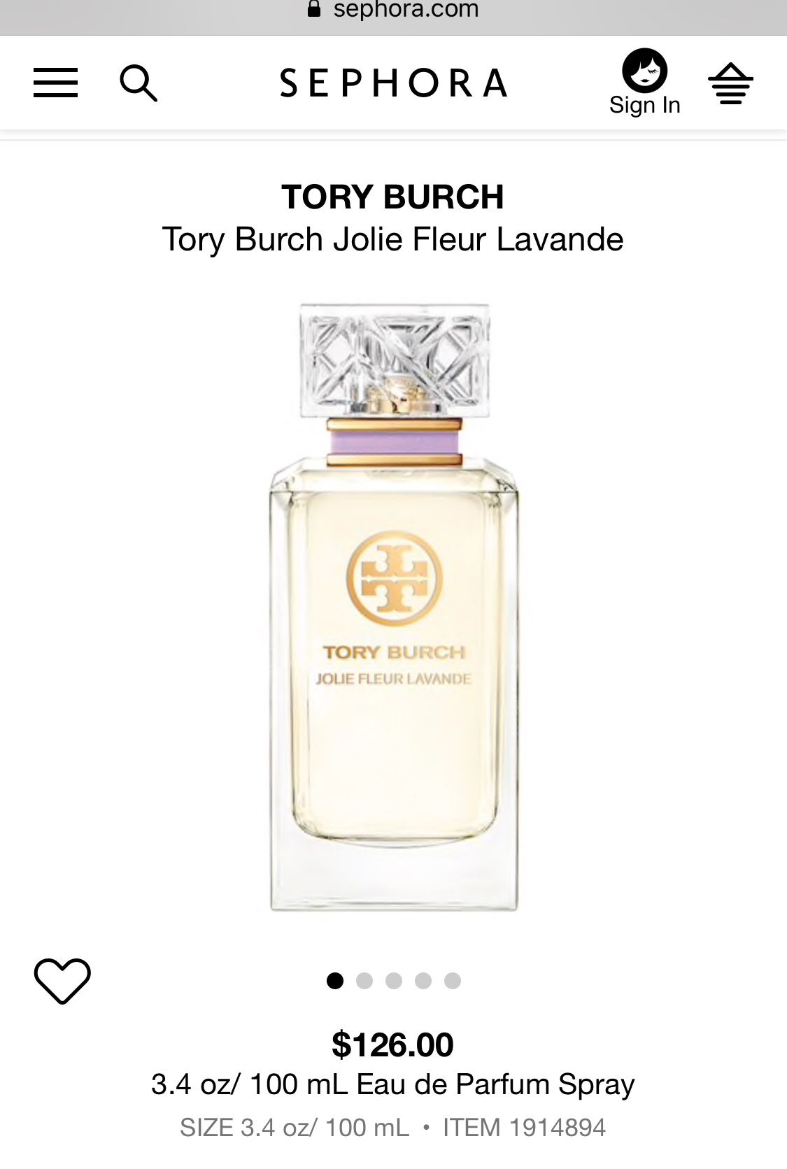 Tory Burch lavender perfume  oz. new sealed from Sephora store+ free  gift box for Sale in Anaheim, CA - OfferUp