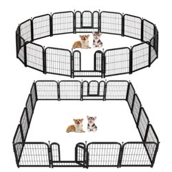 24” /16 Panel Heavy Duty Dog Playpen – Metal Pet Exercise Fence