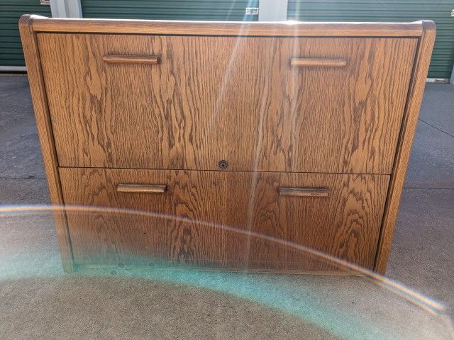 Wood 2 Drawer Lateral File Cabinet