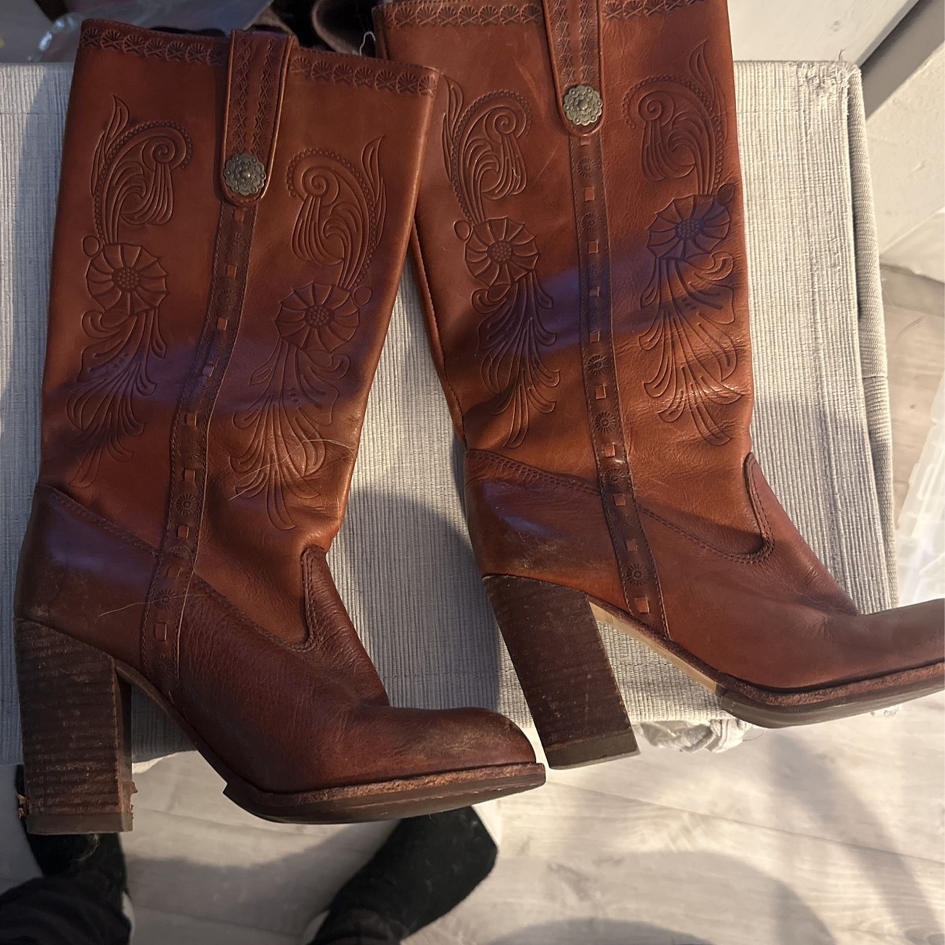 Leather Aldo Cowboy Boots