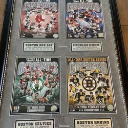 BOSTON STRONG WORLD CHAMPION FRAMED PHOTO WITH YEARS 