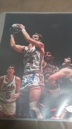 Rick barry autograph vintage photo JSA authenticated