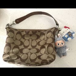authentic coach logo hobo bag 