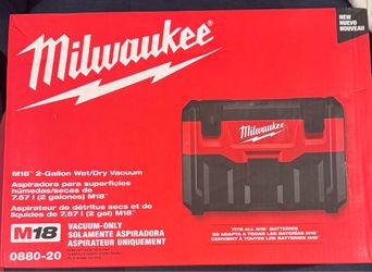 New Milwaukee 2 gallon wet/dry vacuum
