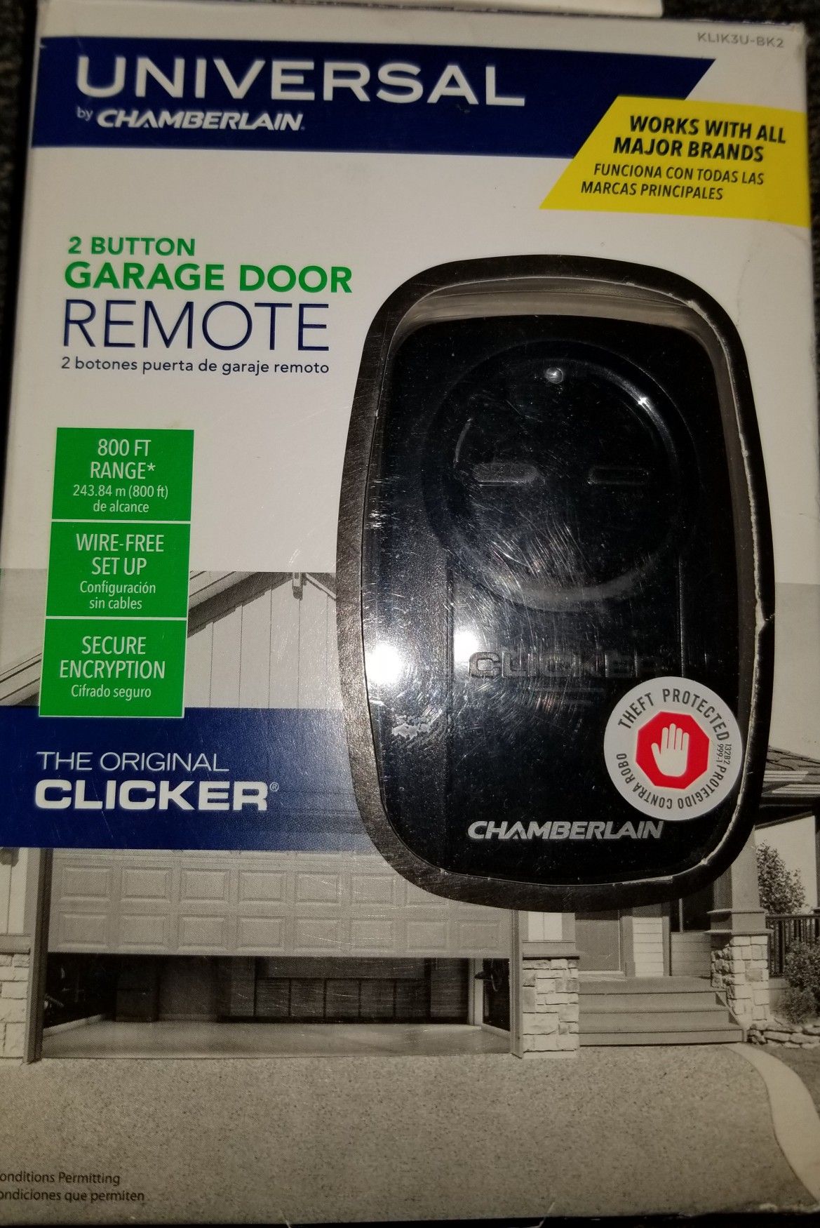 Chamberlain Garage Door Clicker Black
