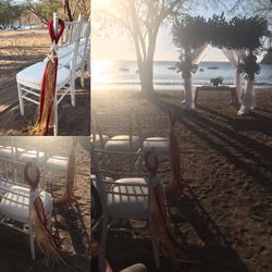 Starfish chair hangers for beach wedding