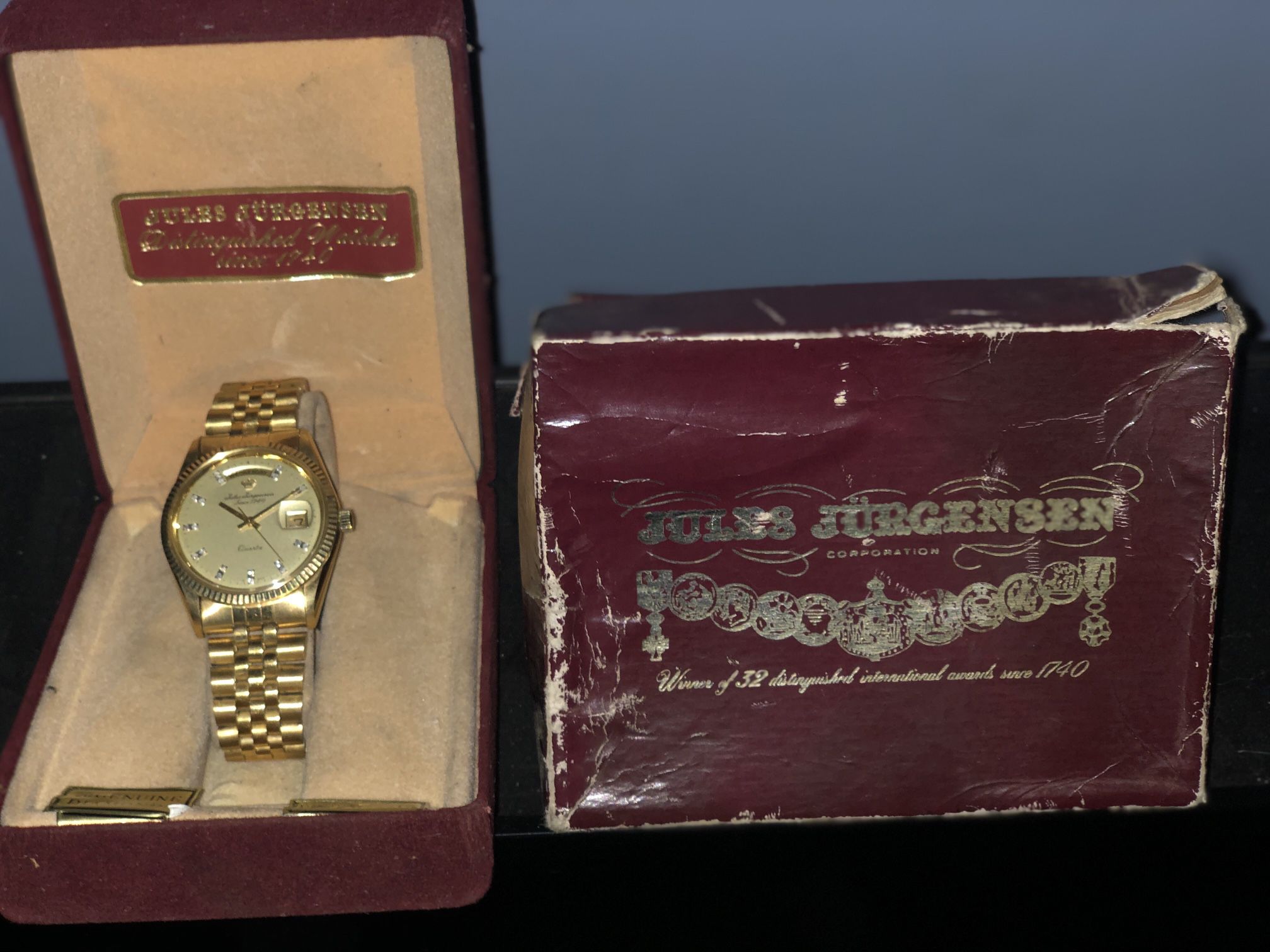 Vintage Jules west Jorgensen 20 Diamond Men’s Wrist Watch 