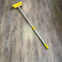 Deck Brush Deluxe Soft Bristle Yellow 10.00” With Handle