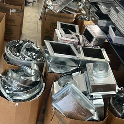 All Sizes: Tab Collars, Box Registers, Ductwork & Aluminum Grills – Send Us Your Material List!