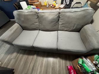 Gray 3-Seat Upholstered Sofa