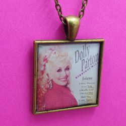 Dolly Parton Country Music Album Cover Pendant Necklace 