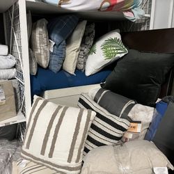 Decorative Pillows, Floor Poufs, Blankets For Sale