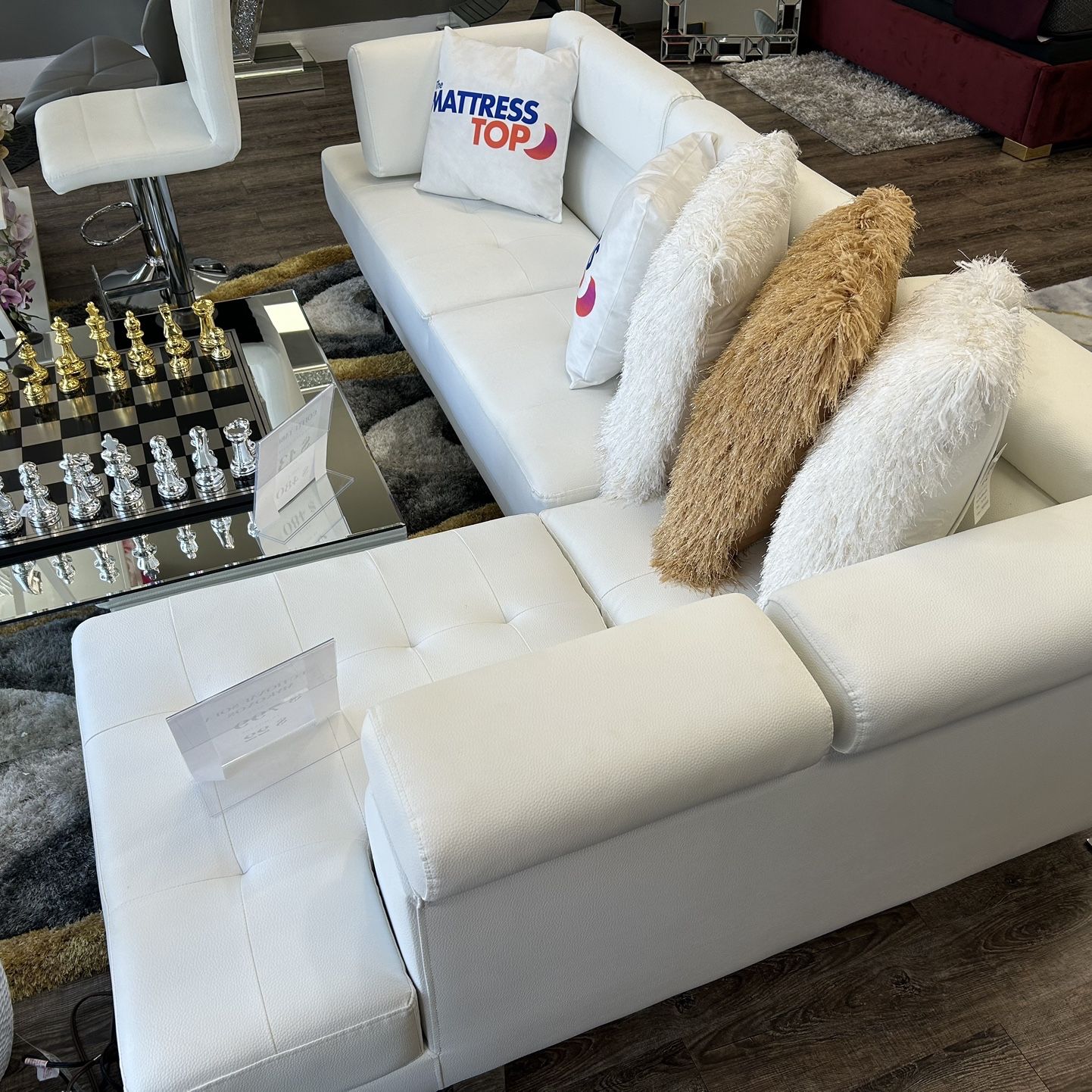 Sofa Sectional White ( Only 10 Down)