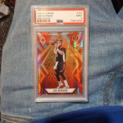 2020 Panini Phoenix - Fire Burst Parallel (PSA Mint 9 Grade) *Joe Burrow* Rookie Card