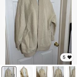 Vintage Mon Repos Size Large 100% Alpaca Sweater/Cardigan Women Unique Stunning