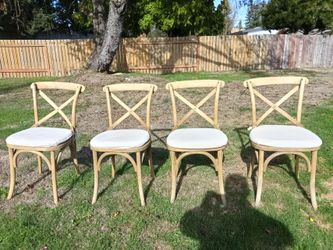 Set of 4 Restoration Hardware Cross Back Chair