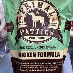 Primal Patties Raw Food For Dogs(chicken)