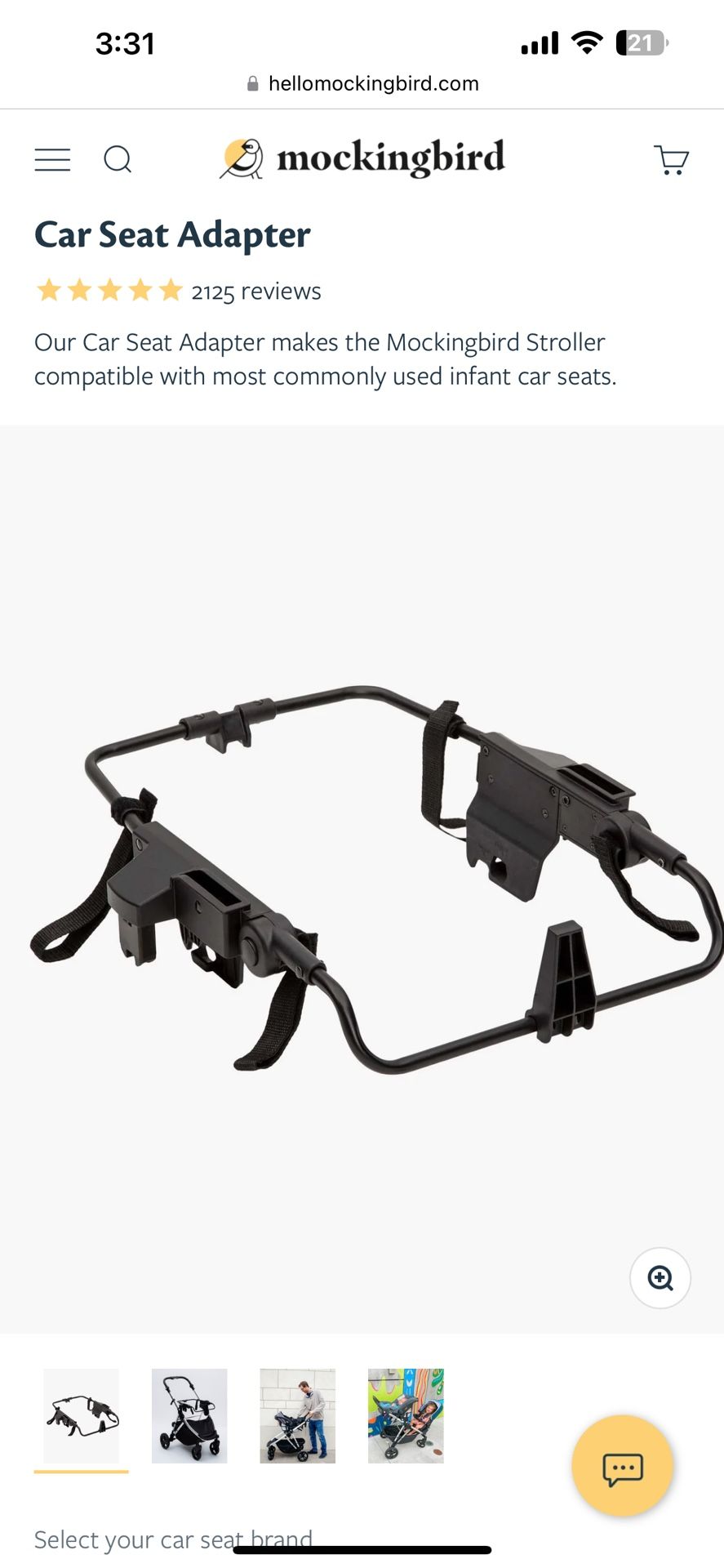 Mockingbird Stroller Car Seat Adapter