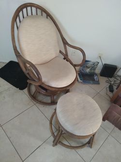 Swivel chair and matching stool