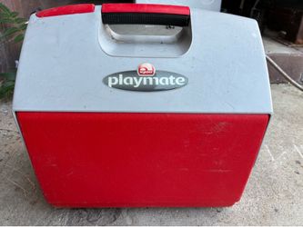 Red and gray cooler