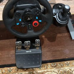 Logitech Gaming Wheel For Ps5/ps4/PC Complete Setup With Pedals And Gear Shifter